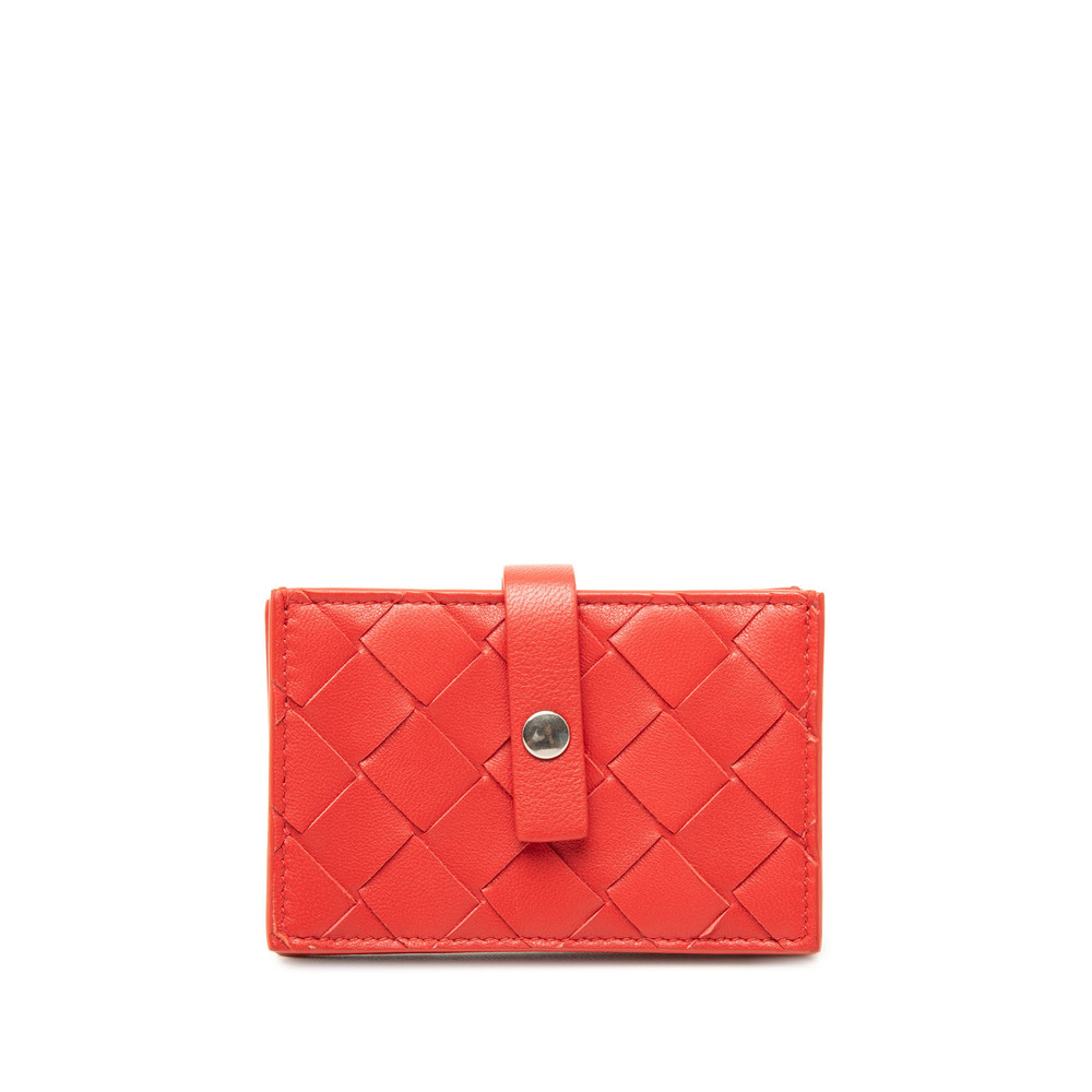 Pre-Loved Bottega Veneta Nappa Intrecciato Card Holder